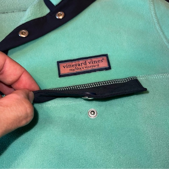 Vineyard Vines Men Sherpa Pullover Seafoam Green Blue Men’s Medium - Picture 5 of 10